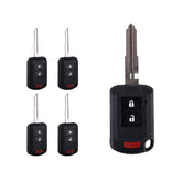 Lots of 5 Remote Key Fob Replacement for Mitsubishi Mirage Lancer Outlander RVR OUCJ166N 850G-J166N 3 Button